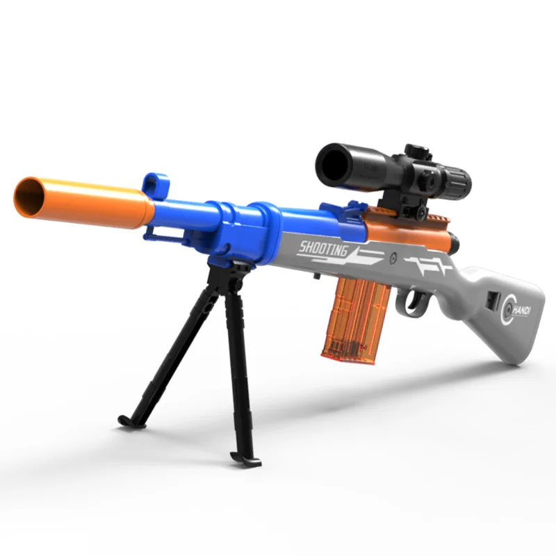 Ручной игрушечный пистолет AWM бластер пенопластовые дротики снайперская