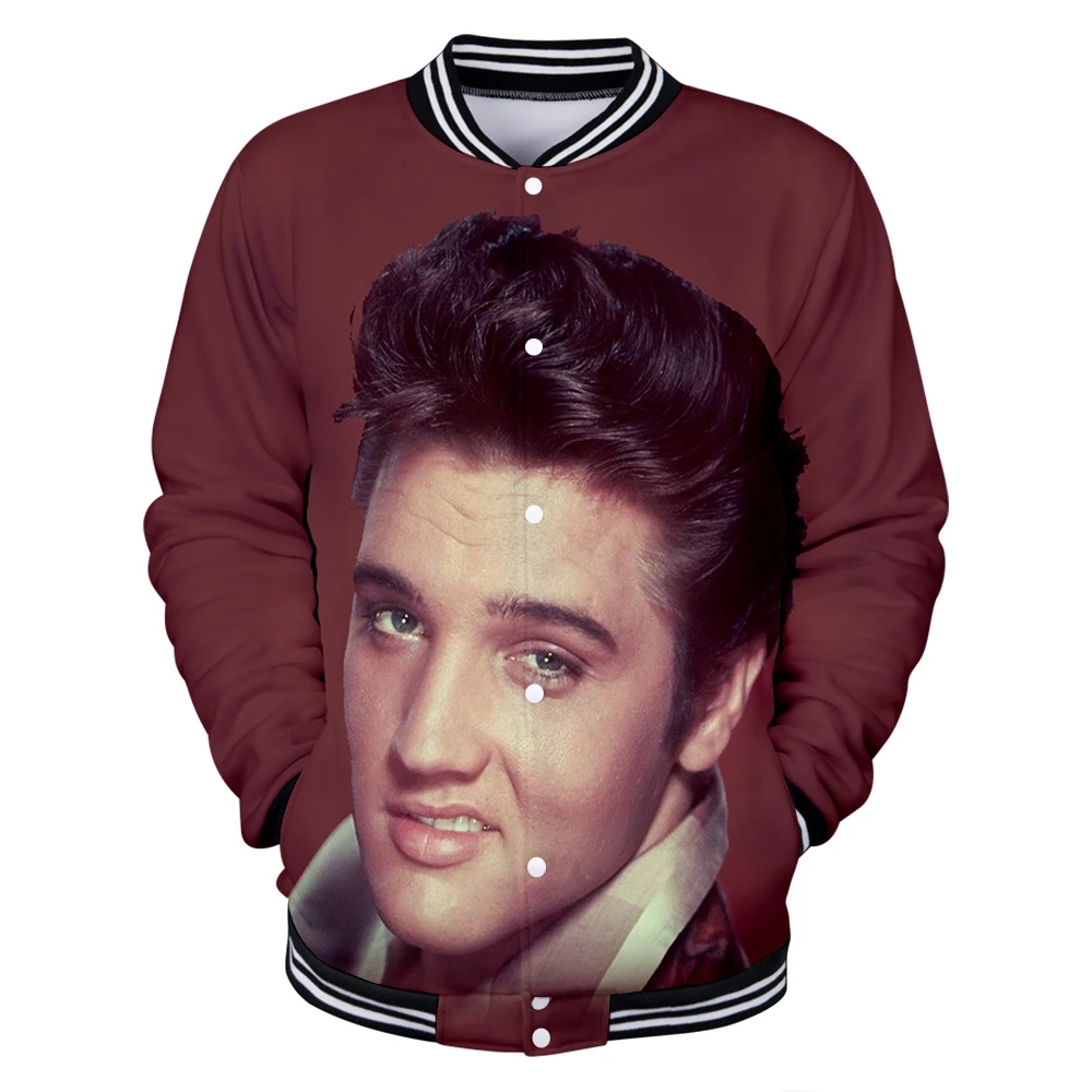 Elvis Presley бейсбольная форма для мужчин Весна Повседневная Harajuku Elvis Presley бейсбольные куртки плюс размер для мужчин Уличная