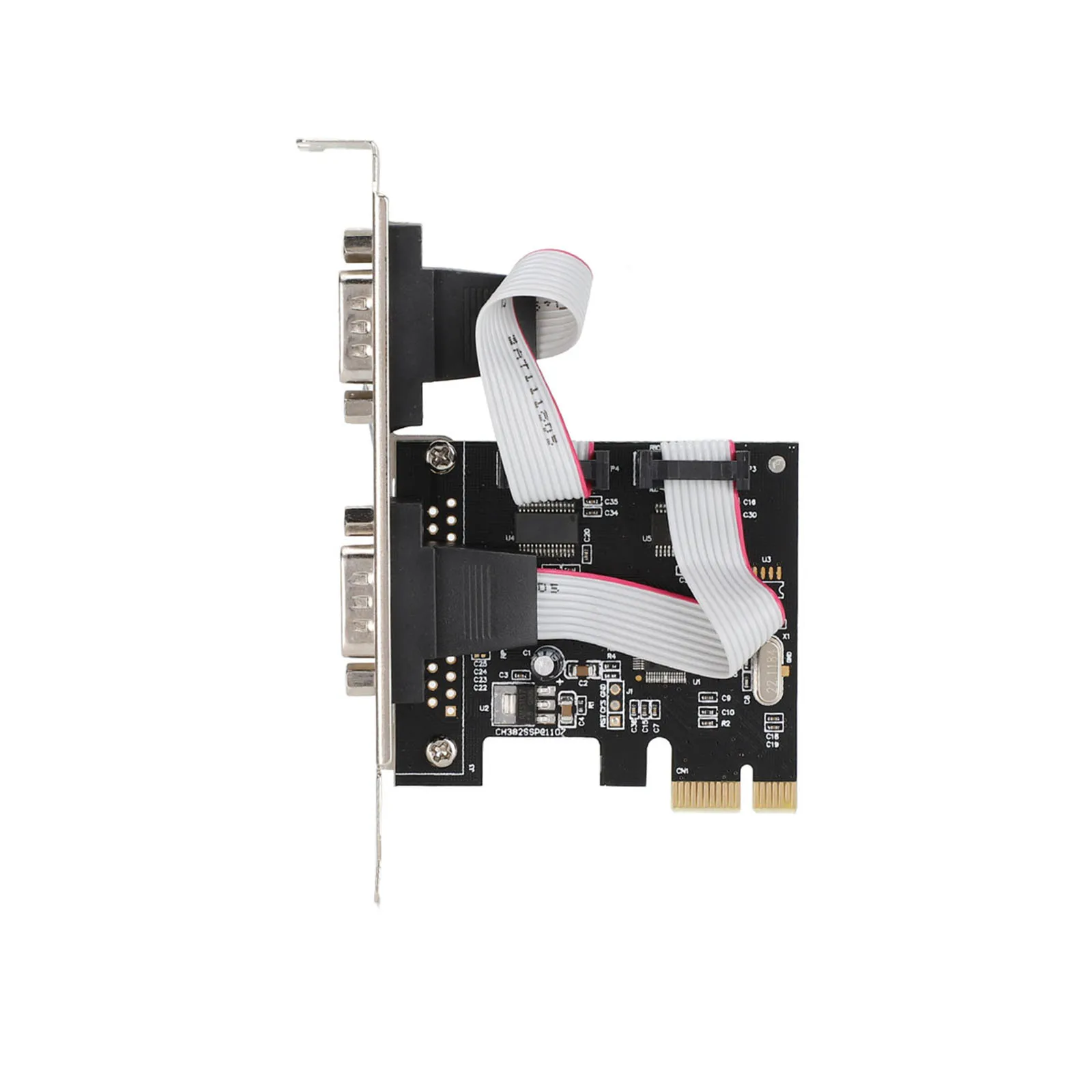 PCI E двойной последовательный DB9 R232 адаптер для последовательного контроллера