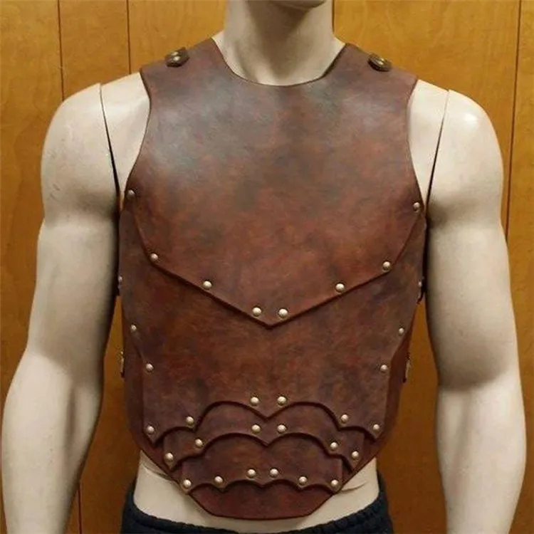 

Medieval Vintage Breastplate Pauldrons Steampunk Shoulder Armour Men Larp Battle Viking Samurai Warrior Knight Harness Leather