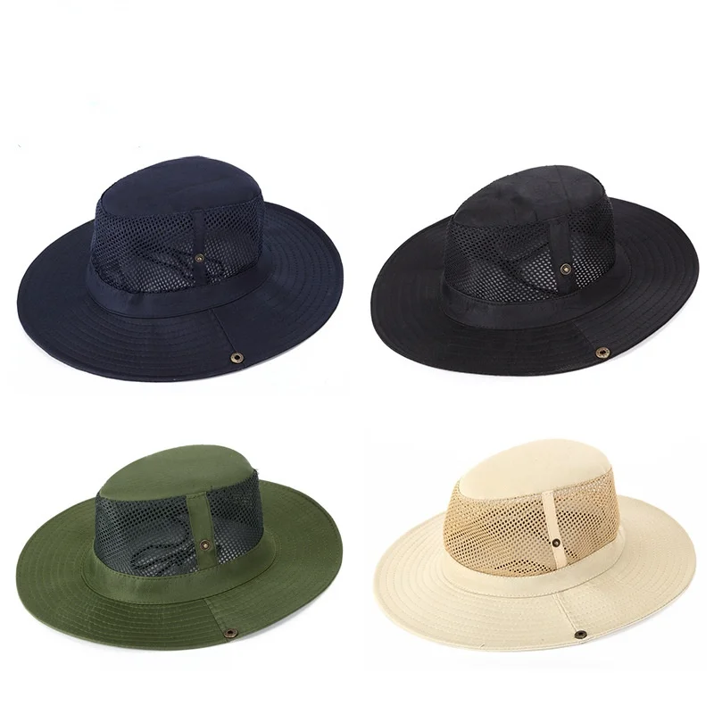 

Camping Fishing Caps for Men Outdoor Fisherman Hats Mountaineering Sunshade Military Hat with Sunshade Net Cap Frog Bucket Hats