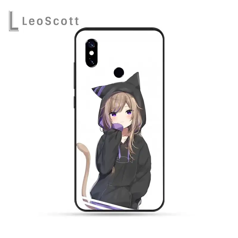 

Nekomimi Catgirl Phone Case For Xiaomi Redmi 4x 5 plus 6A 7 7A 8 mi8 8lite 9 note 4 5 7 8 pro