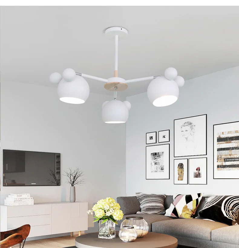 Детская люстра деревянная детская подвесная настенная лампа Скандинавский