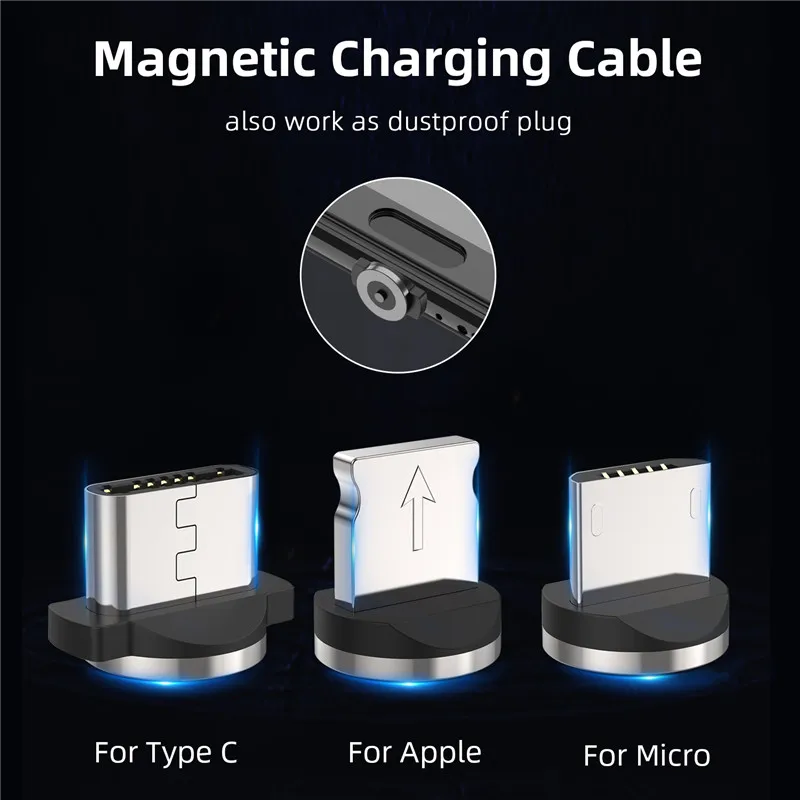 GTWIN 3 м Магнитный кабель для быстрой зарядки USB type-C Магнитный адаптер зарядное устройство Магнитный зарядный кабель Micro USB для iPhone xr xiaomi