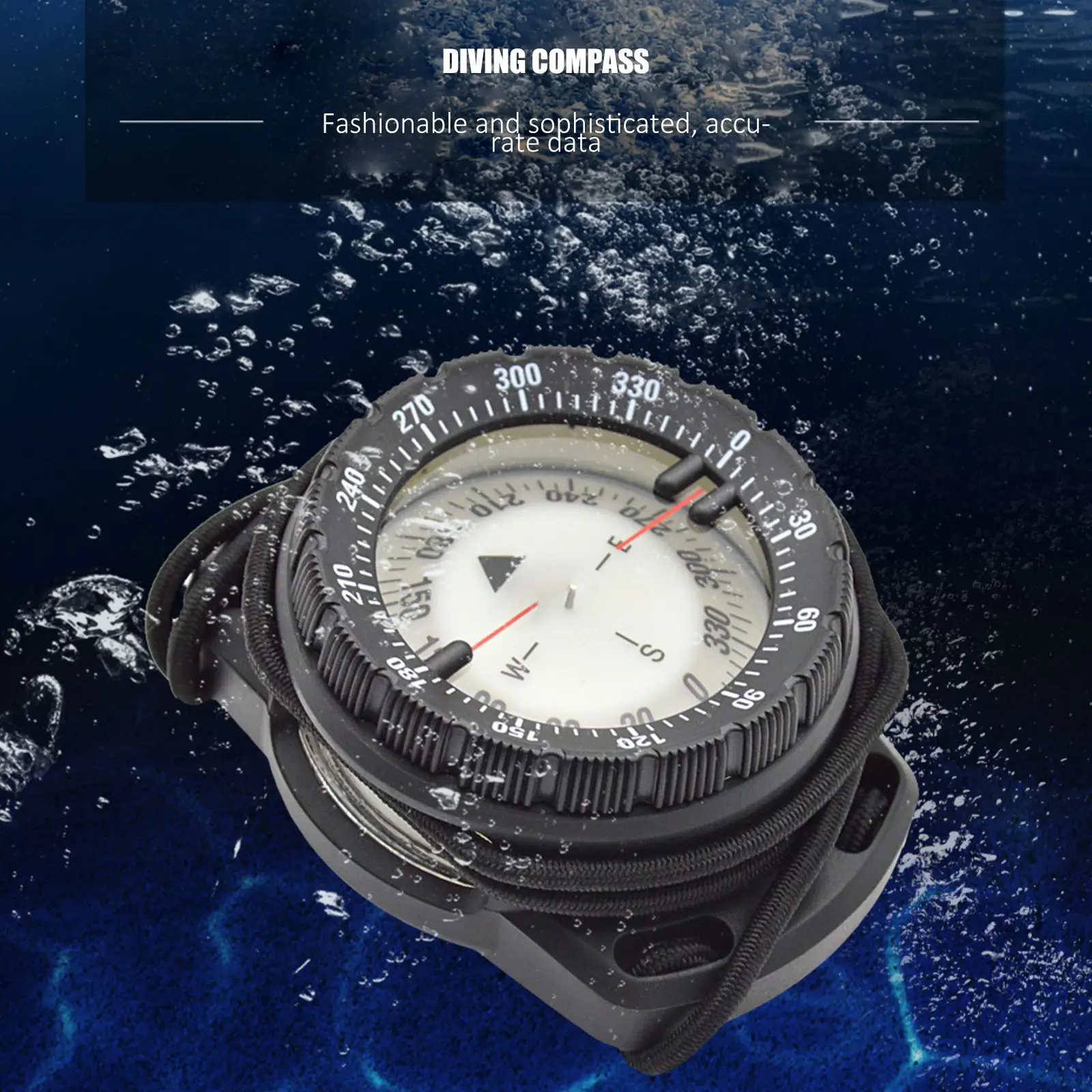 

Multifunction Diving Compass Camping Climbing Hiking Mini Carabiner Compass Black Professional Luminous Plate
