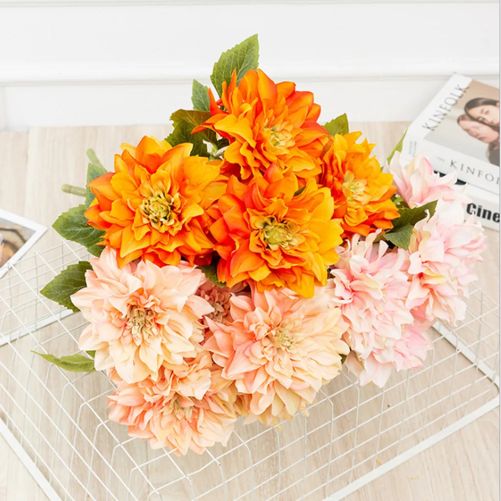 Искусственный 7-головый цветок-перегородка для ресторана украшение сделай сам