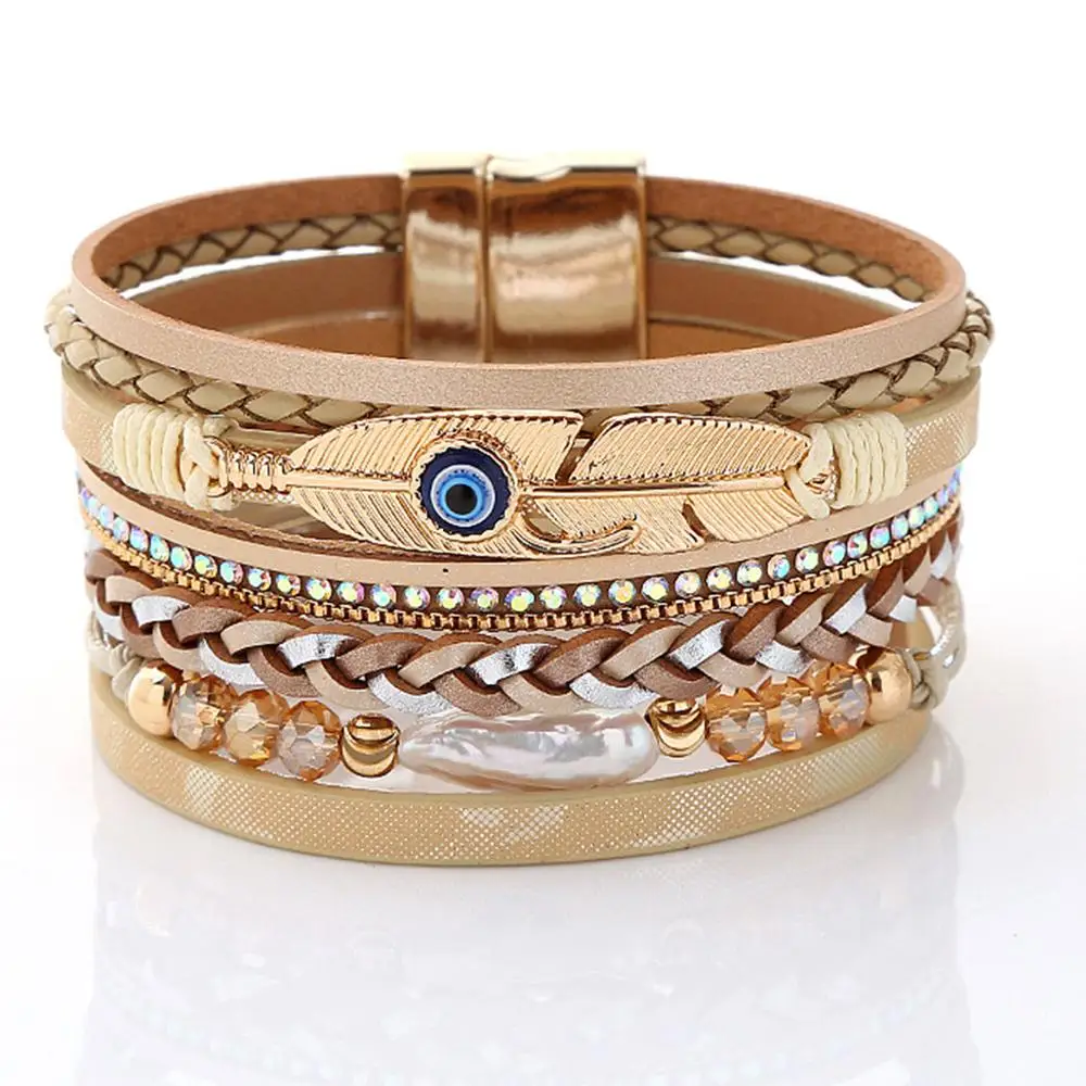Поп Стиль Браслет дьявол глаз браслет с жемчужинами в стиле барокко женский