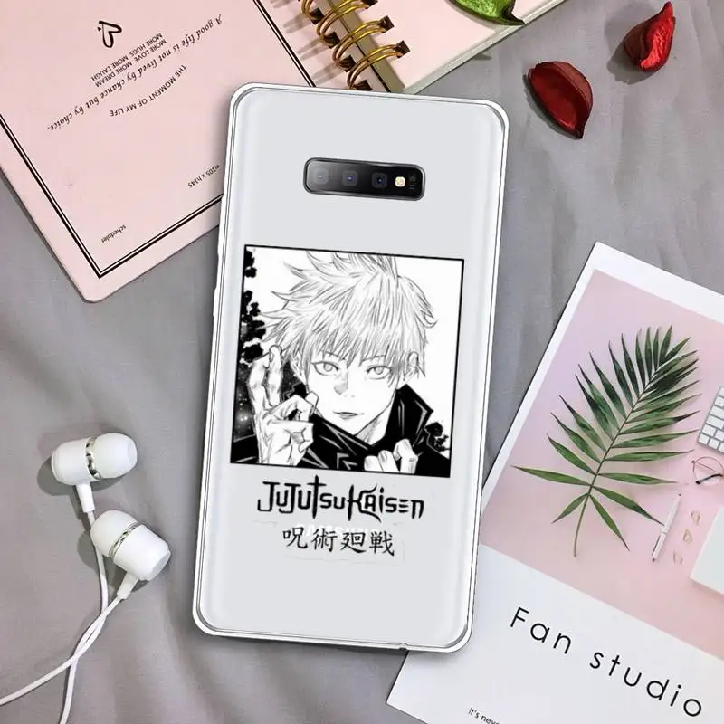 

Japanese Anime Jujutsu Kaisen Phone Case Transparent For Samsung Galaxy A 71 21s S note 8 9 10 plus 20 ultra
