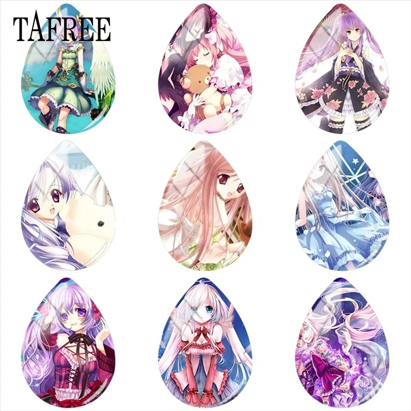 TAFREE мультфильм Милая аниме девушка картина в форме капли воды ручная фотография