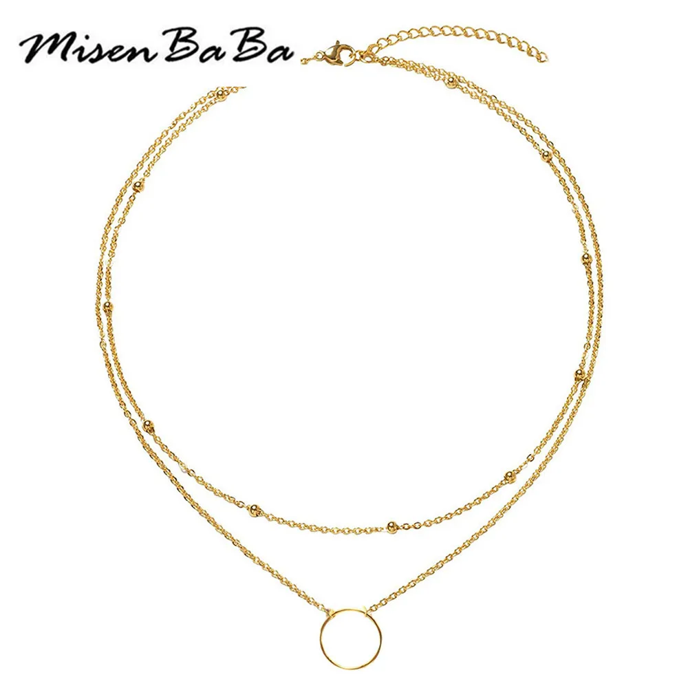 Ожерелье-чокер женское многослойное из нержавеющей стали | Украшения и