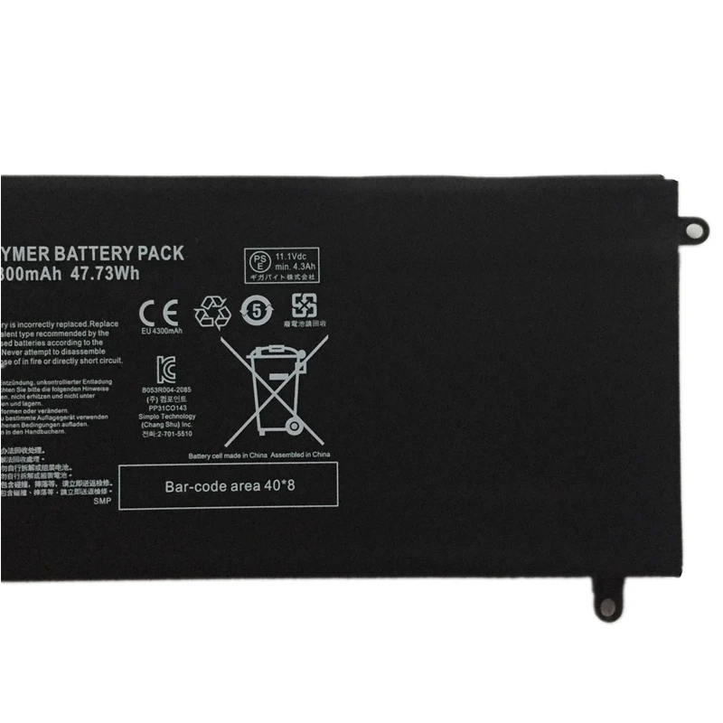 Фото GNC-C30 Аккумулятор для ноутбука Gigabyte P34G U24F-2 U2442 U2442N C404 U24T U2442S U2442V U2442T V1 V2 XMG Gaming XMGC404 961TA002F №3