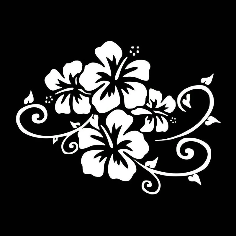 

Beautiful Flowers Car Decals Fashion Body Window Decoration PVC Waterproof Sunscreen Sticker Can Be Customized Color