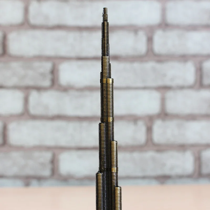 Металлическая статуэтка башни эрмакова Бурдж Халифа Дубаи скульптура в виде