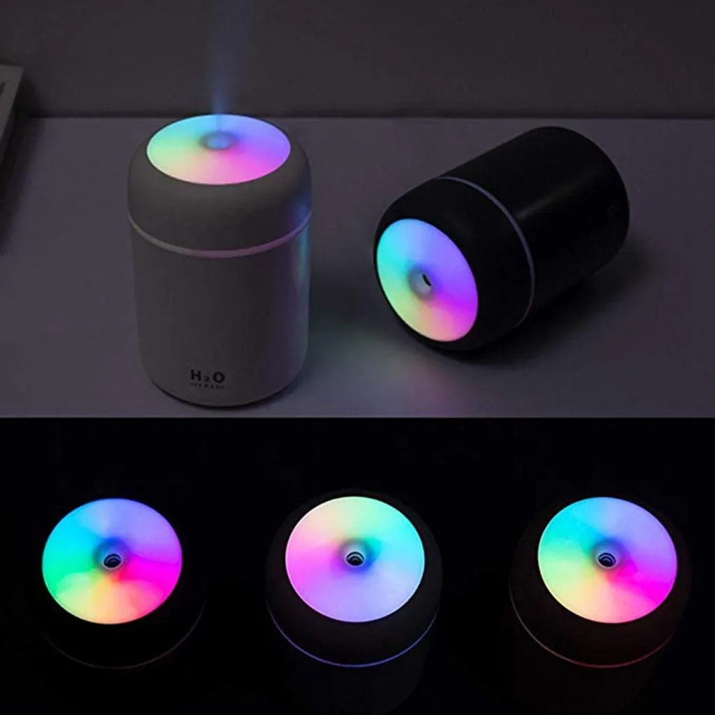 Portable 300ml Humidifier Mini Ultrasonic Air Romantic Soft Light Essential Oil Diffuser Car Purifier Mist Maker#g40 | Бытовая техника