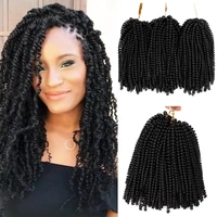 onxy 8inch ombre spring twist hair crochet braids passion twist synthetic braiding hair extensions 30roots black brown red color