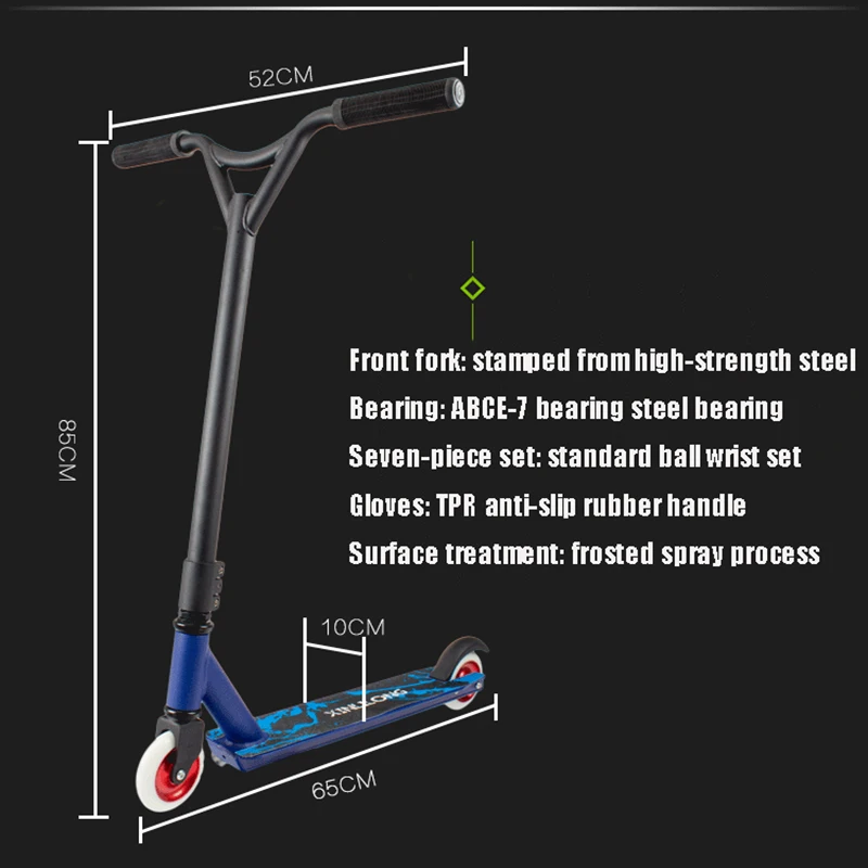 

Pro Stunt Scooter Freestyle Street Surfing Kick Scooter Trick Skatepark BMX Handlebars Professional Extreme Sports Scooter
