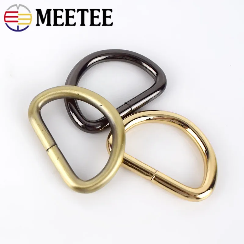 Meetee 10/30pcs 32mm Metal O D Ring Buckle Backpack Strap Hang Buckle DIY Luggage Hook Bag Hardware Decoration Accessories F4-6