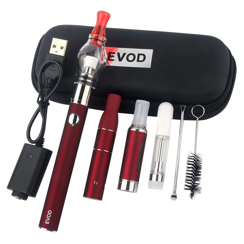 

4 in 1 Dry Herb Vaporizer Evod Vape Kit Herbal Wax Pen 650mah USB Charger 510 Thread Battery MT3 CE3 Atomizer