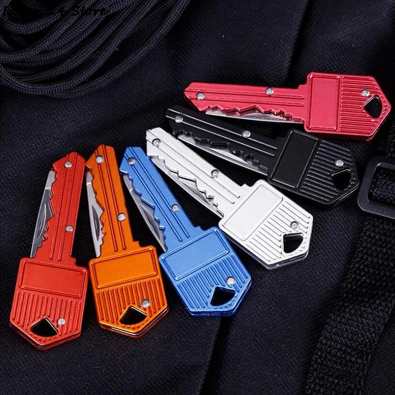 Mini Keyring Key Knife Multi Fruit Blade Keychain Fold Pocket Box Package Camp Peeler Outdoor Letter Open Peeling Survive | Инструменты