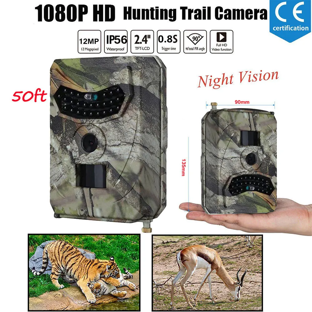 

1080P 12MP Trail Camera Infrared Night Vision Scouting Camera for Wildlife Monitoring and Farm