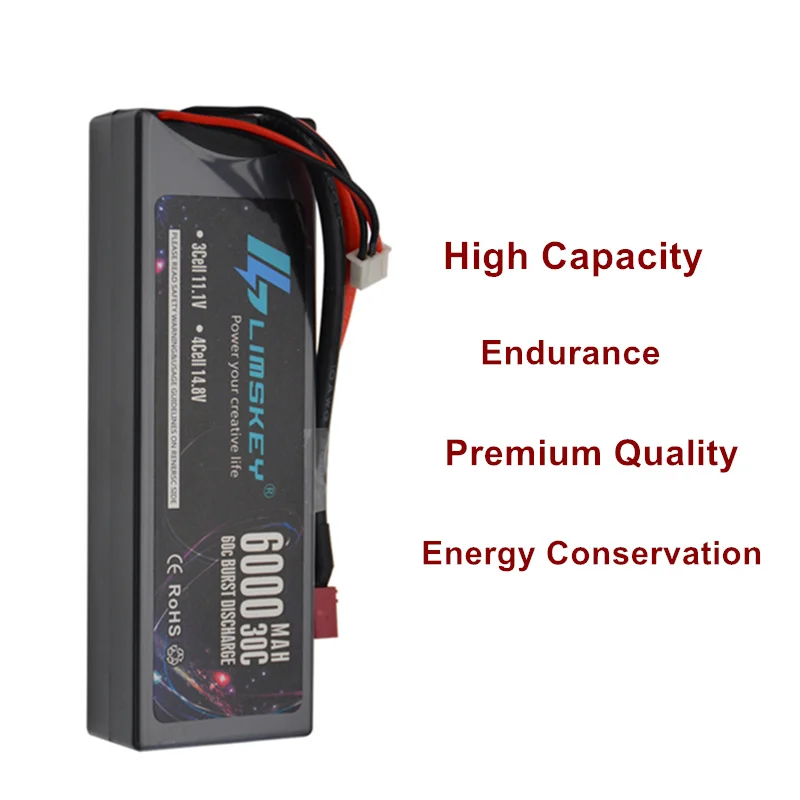 limskey lipo battery 2 шт lipo battery 6000 мач 74 в 30c 2s lipo rc battery deans plug для r