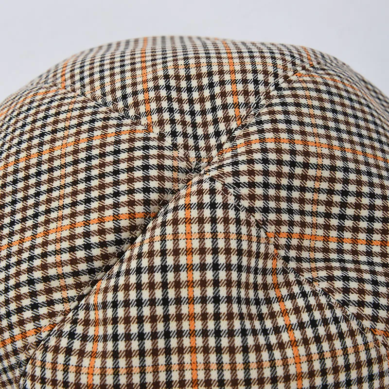 Берет USPOP женский берет в клетку из ПУ кожи хлопковый шапки женские весенние
