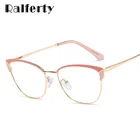 Оправа для очков Женская металлическая, с защитой от синего излучения, Ralferty, оправа для очков в стиле кошачьи глаза