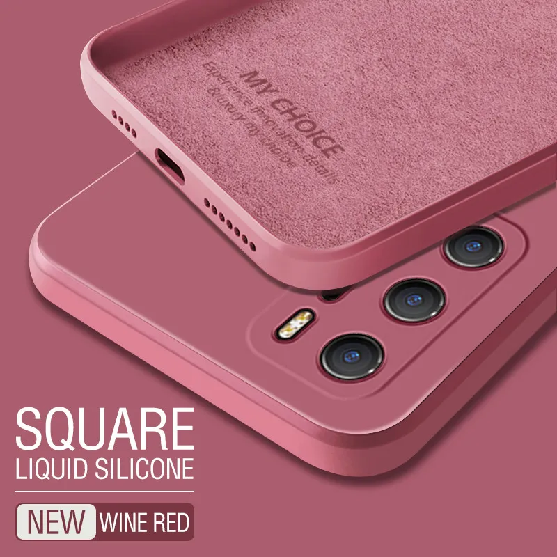 

For Huawei P40 P30 P20 Pro Mate 20 Lite Nova 3i Case Square Liquid Soft Silicone Cover For Honor 9 10 8X 20 V10 V20 V30 Pro Case