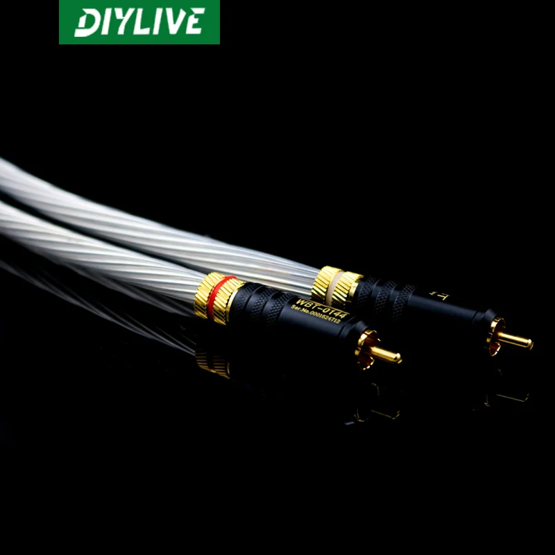 

DIYLIVE Dutch sterling silver 5NOCC burning CD player audio cable HIFI double RCA audio amplifier signal cable WBT head