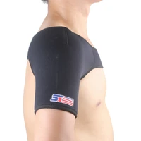 adjustable gym sports care single shoulder support back brace guard strap wrap belt band pads black bandage men women 2021 new