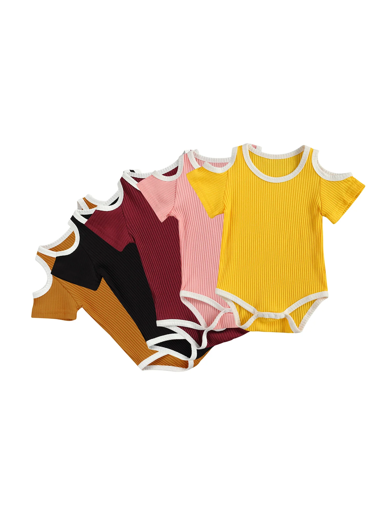 

Baby Girl's Romper, Round Neck Short Sleeve Bodysuit One-piece Suit for Photography Birthday Party 2021 New Arrivals