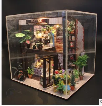 

DIY cottage handmade building model birthday gift Time Cafe