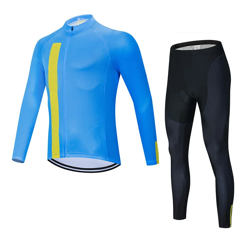 

2021 Long Sleeve Cycling Suit Sportswear Men's Suit Breathable Outdoor Sports Bike Cycling Suit Absorbing Sweat