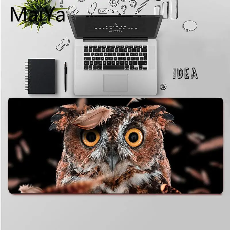

Maiya Top Quality Funny Owl Animal gamer play mats Mousepad Free Shipping Large Mouse Pad Keyboards Mat