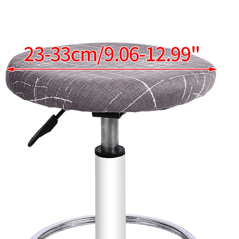 

Round Bar Stool Cover Floral Printed Chair Cover for Bar Wedding Dining Room Elastic Seat Stools Protector