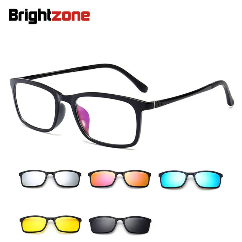 Полный комплект поляризованных солнцезащитных очков 5 в 1 для мужчин и женщин