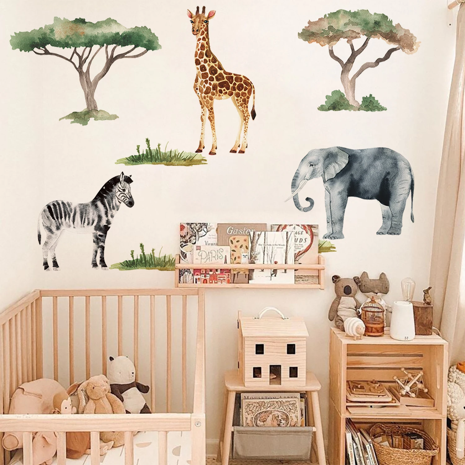 

Funlife® Wallpaper Wall Stickers Animal Nursery Children Home Decor Baby's Room Bedroon Self-Adhesive Waterproof Removable Kids