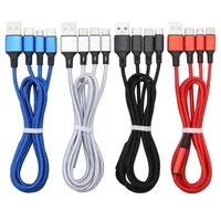 1 2m 2 4a Quick Nylon Braided Charging Cables Pin Micro Usb Type-c For Samsung Android Charger Cord Fast Phone Cable