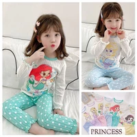 princess print pajamas for girl snow white soft super thin cotton homewear air conditioned room tops pants combination sleepwear