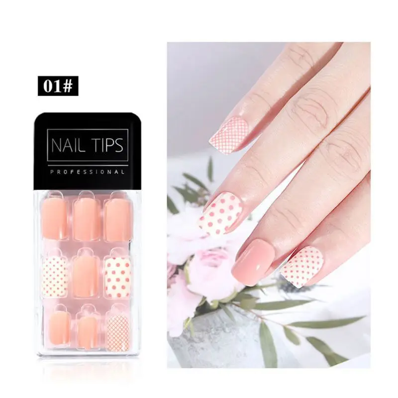 

Detachable Full Cover False Nail Tips Sticker Reusable Nails Decoration Tools