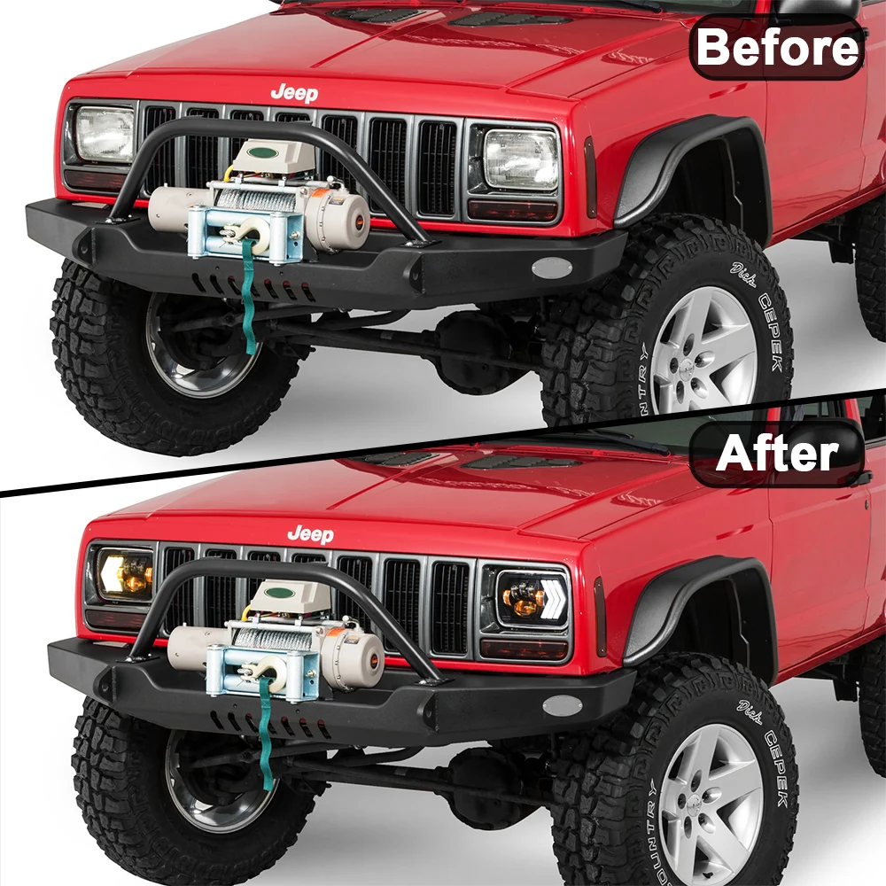 2 шт. светодиодные квадратные фары 7x6 5x7 дюймов | Автомобили и мотоциклы