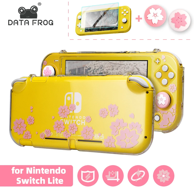 

DATA FROG Non-Slip Transparent Protective Cover For Switch Lite Cherry Blossom Shell For Nintendo Switch Lite Console Accessorie