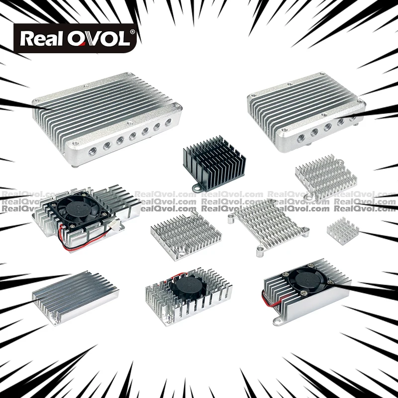 RealQvol FriendlyELEC радиаторы используются для Nanopi и NanoPC NEO/NEO3/AIR/CORE/ZERO/T2/T3/FIRE3/NEO4/M4/R1/R2S/4418/6818