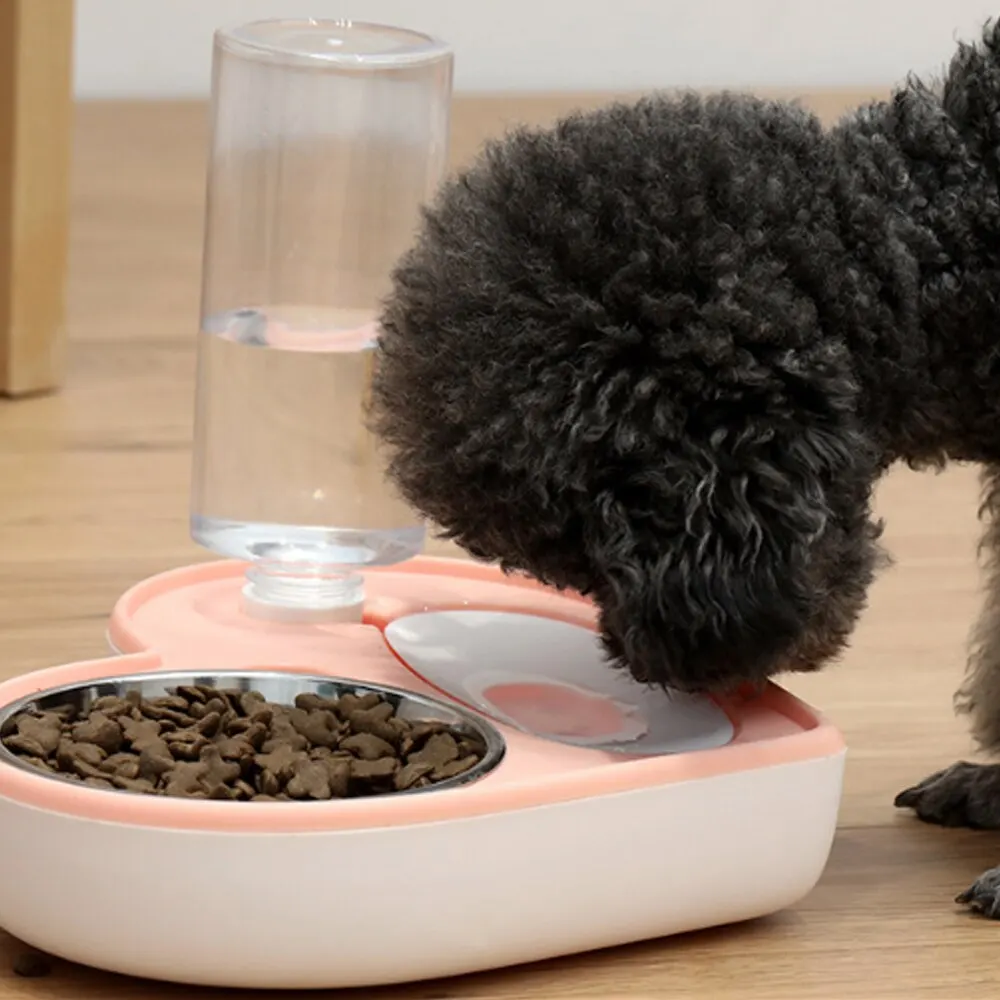 Pet Dog Double Bowl Dogs Food Dispenser Cat Drinking Pets Supplies Feeder Feeding Watering Bowls #3 | Дом и сад