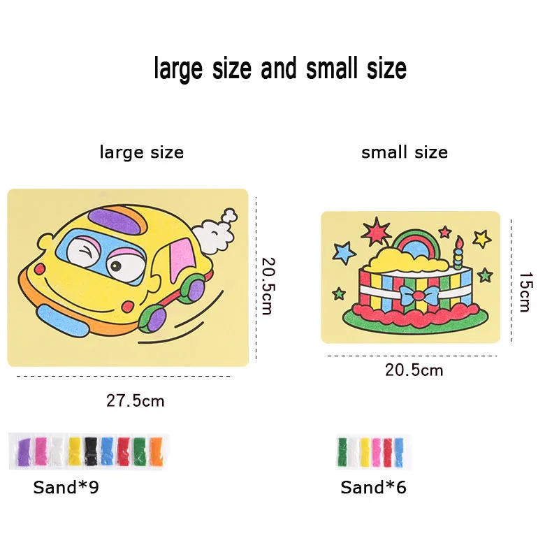 5 шт./партия цветная картина из песка выберите для мальчиков и девочек стиль детей