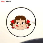 Наклейка Three Ratels Fujiya Peko, милая девушка, наклейка для багажа, мотоцикла, ноутбука, холодильника, стиральной машины, ПВХ, окон, стен, автомобиля