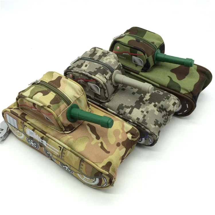 Танк в форме моделирование Прохладный канцелярский Карандаш Чехол большой