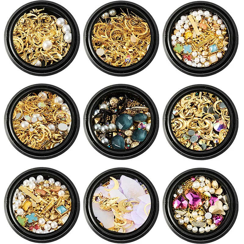 1 коробка разноцветные Стразы для ногтей 3D хрустальные камни украшения Diy маникюр