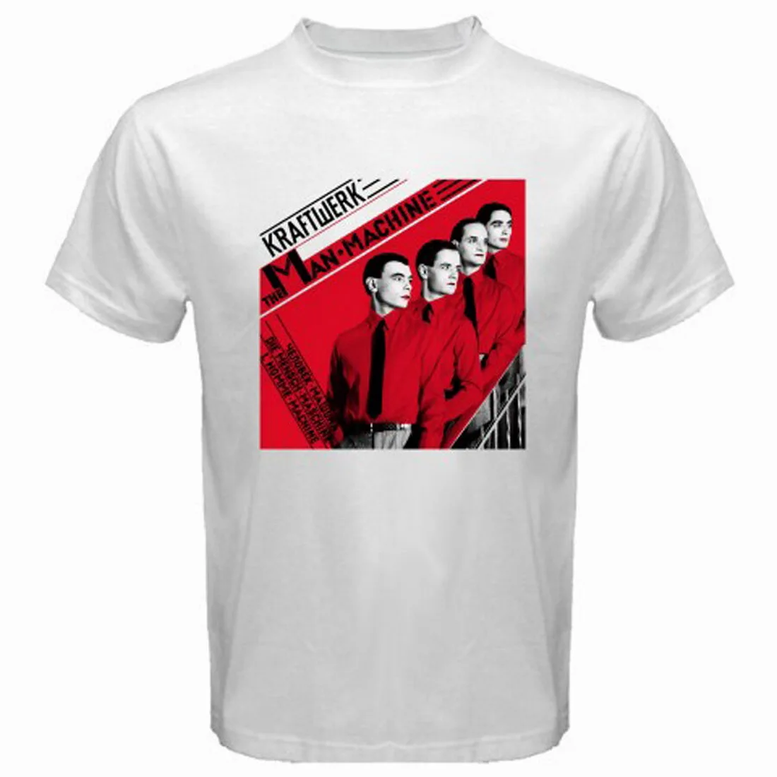 KRAFTWERK Мужская футболка с машинным электронным ремешком Legend мужская белая Размер