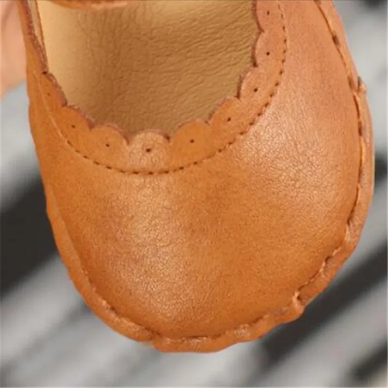 Новинка Обувь из натуральной кожи для девочек Детская обувь принцессы с пряжкой